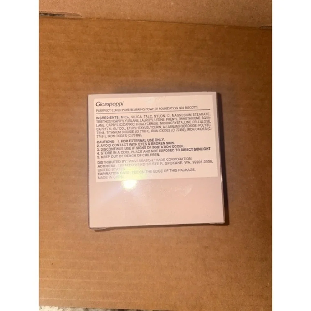 Glosspoppi Purrfect Cover Pore Blurring Powder Foundation N02 Biscotti New